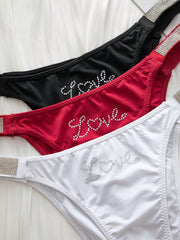 Underwear&Sleepwear Basics 3pack Letter Graphic Tape Panty - WestLine Apparel