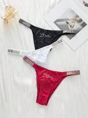 Underwear&Sleepwear Basics 3pack Letter Graphic Tape Panty - WestLine Apparel