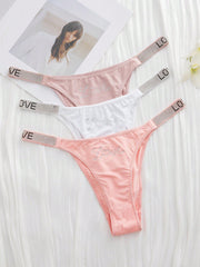 Underwear&Sleepwear Basics 3pack Letter Graphic Tape Panty - WestLine Apparel