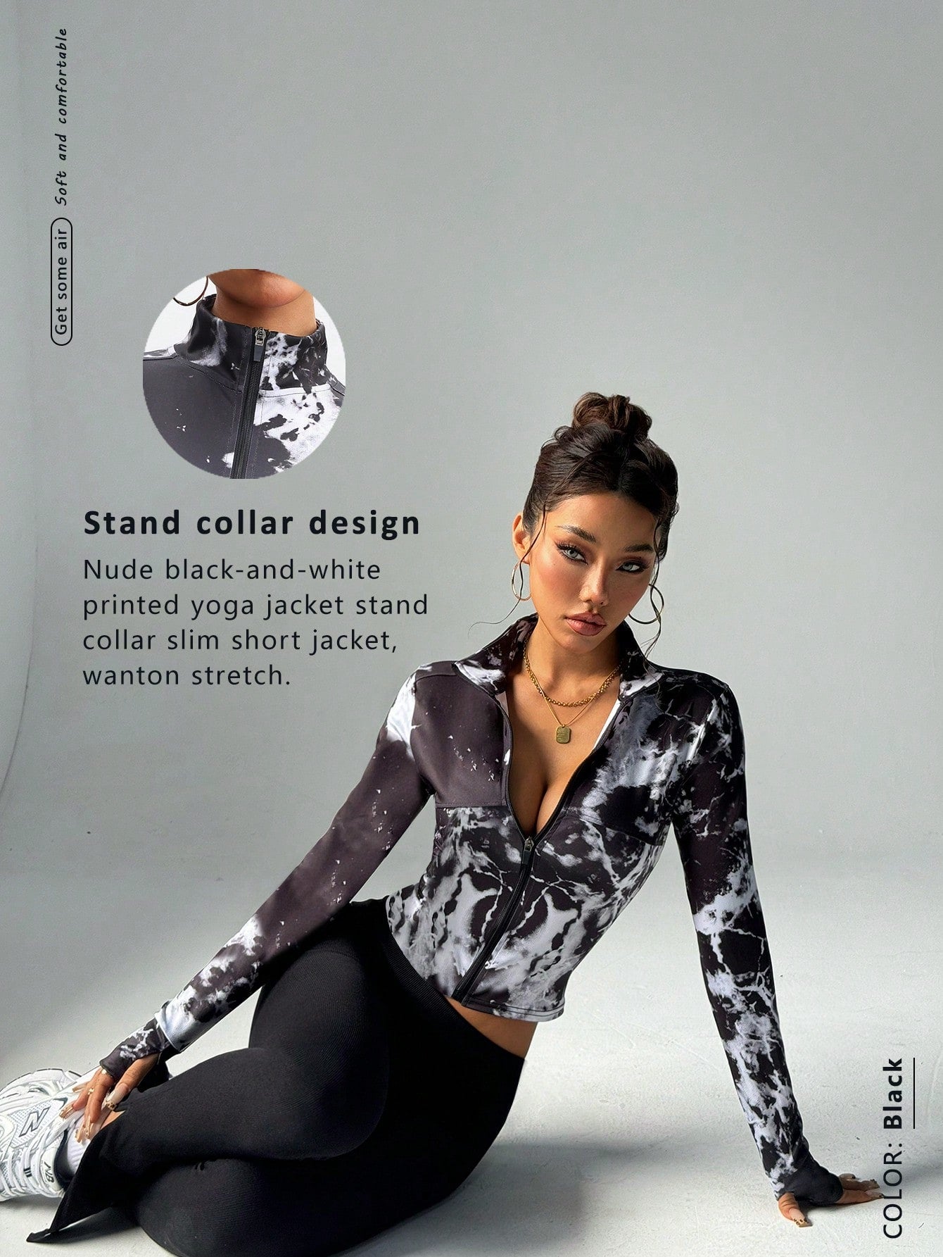 Women Fitted Gym Clothes Sports Running Fitness Zip-Up Stretchy Simple Stylish Sexy Tight Long Sleeve Yoga Jacket - WestLine Apparel