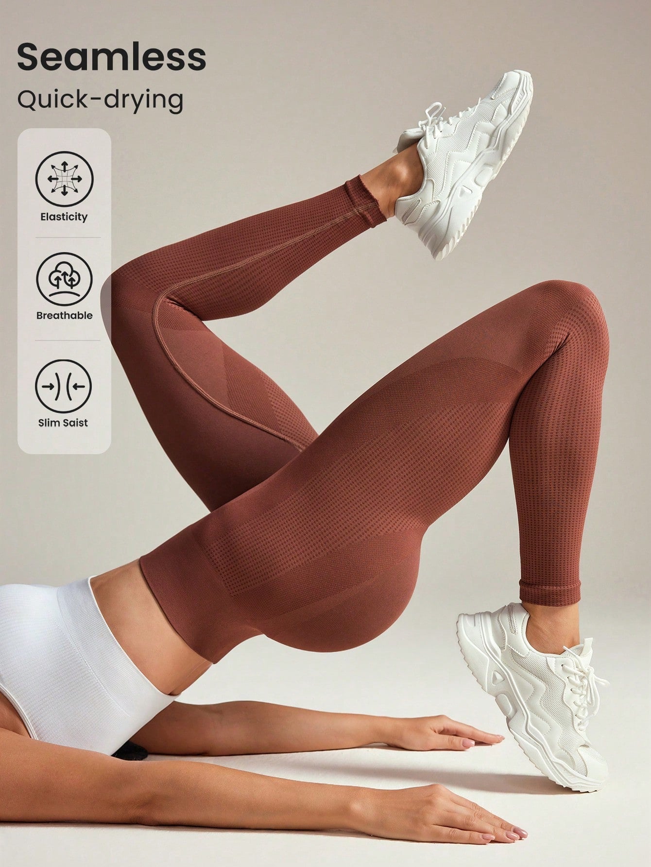 Women Solid Color High Waisted Seamless Leggings For Yoga & Daily Wear - WestLine Apparel