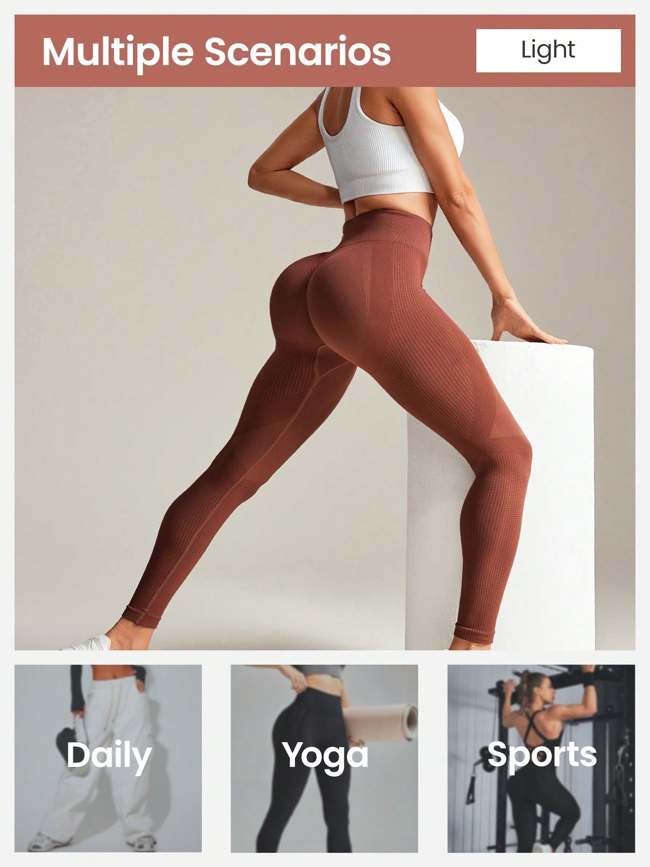 Women Solid Color High Waisted Seamless Leggings For Yoga & Daily Wear - WestLine Apparel