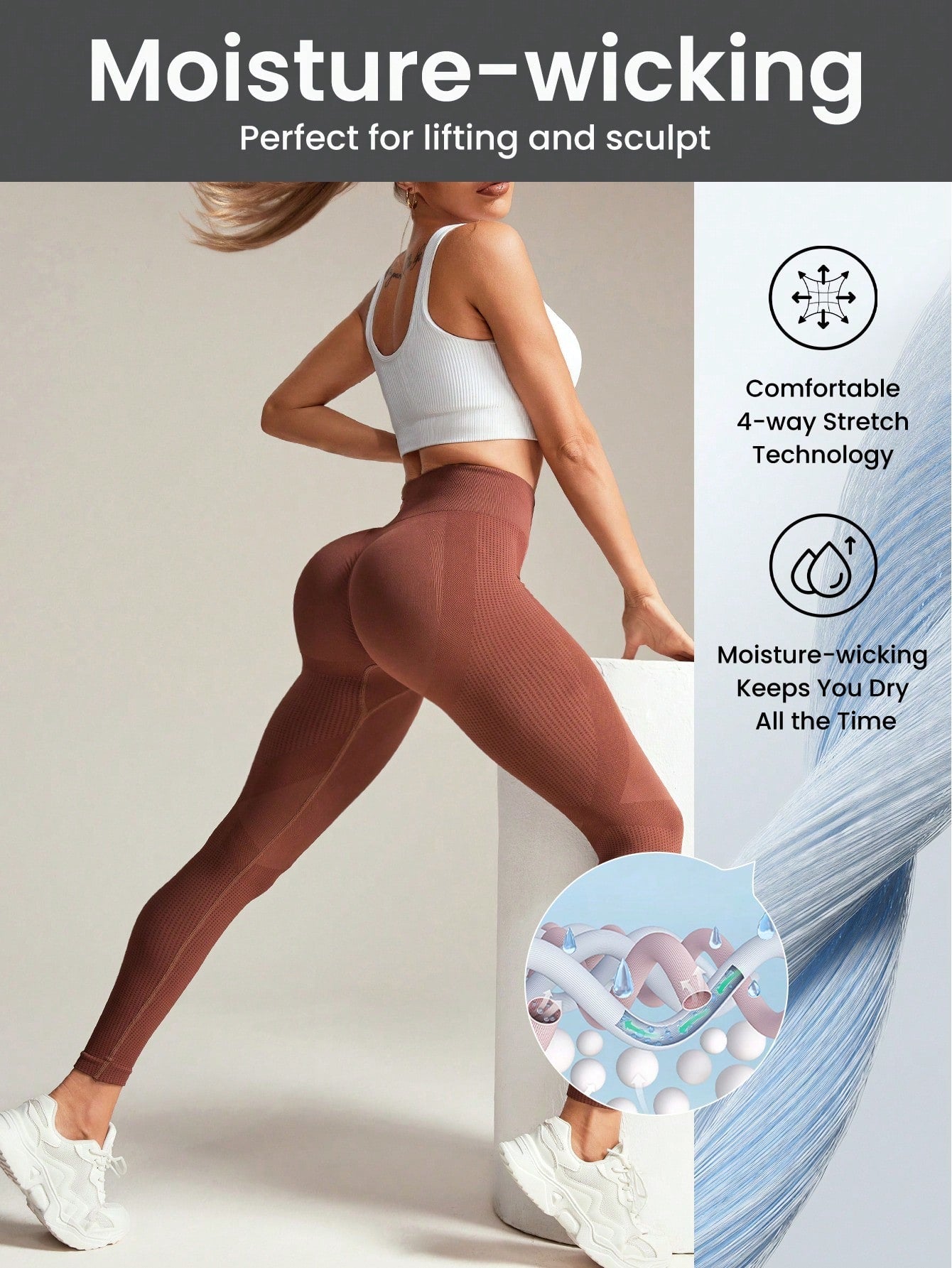 Women Solid Color High Waisted Seamless Leggings For Yoga & Daily Wear - WestLine Apparel