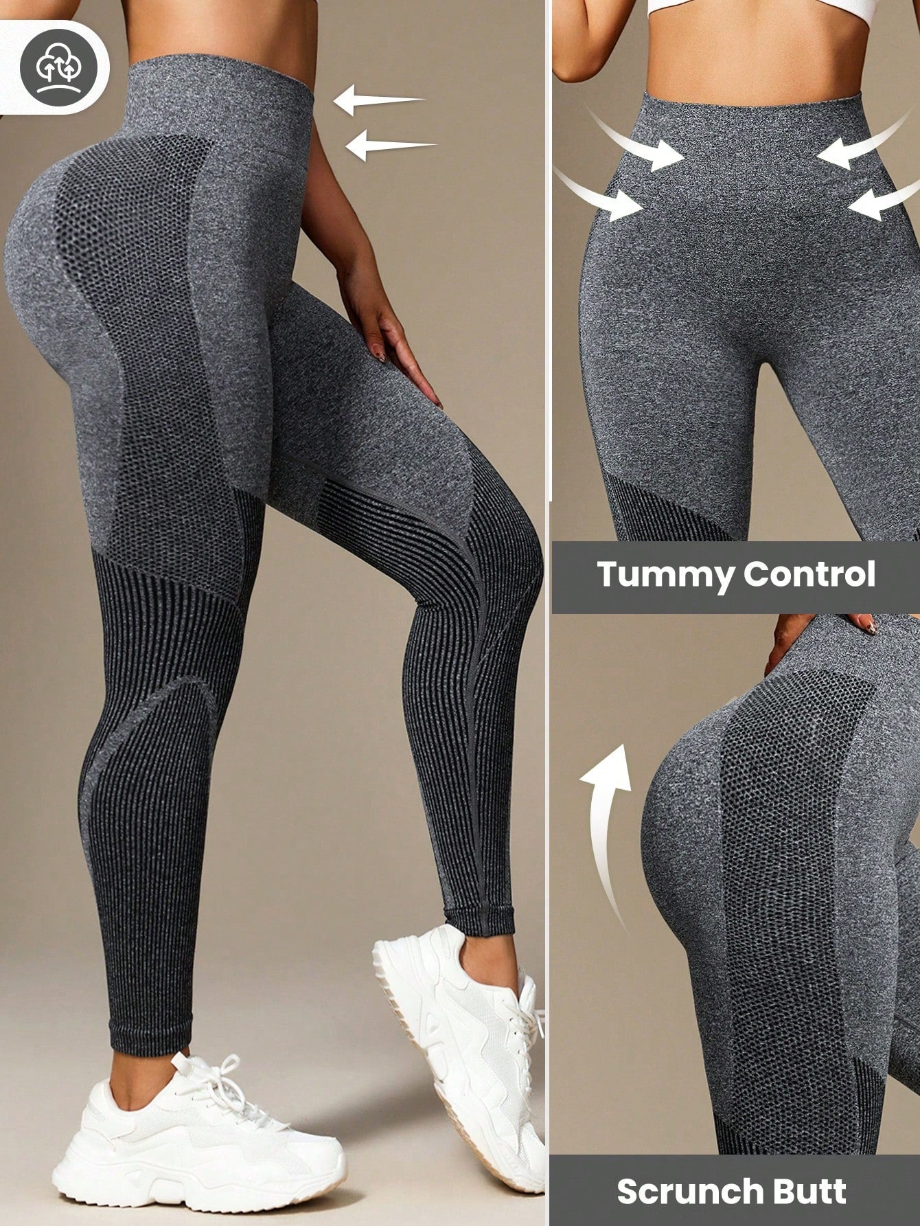 Women's High Waisted Seamless Contrast Color Sports Leggings - WestLine Apparel
