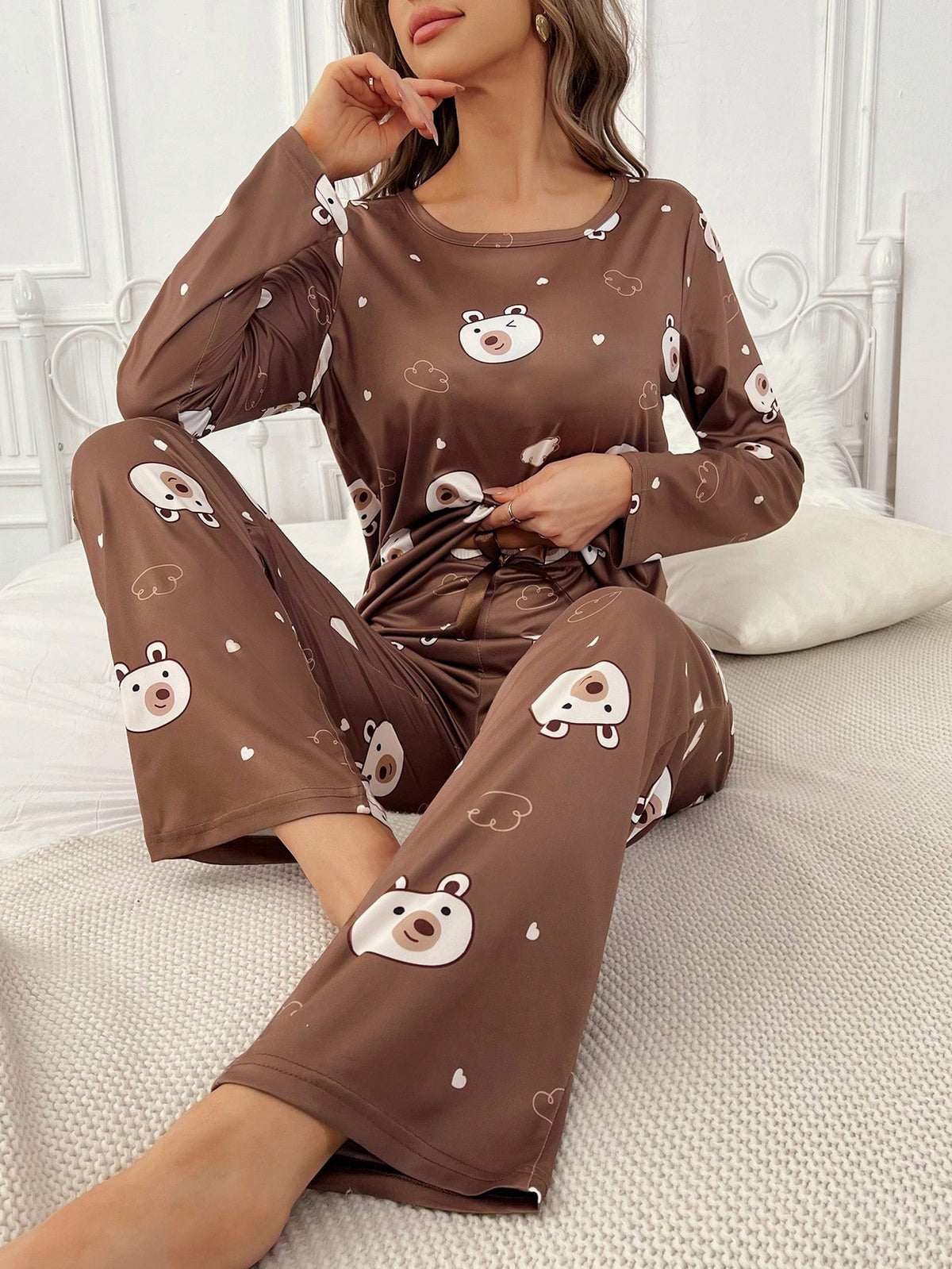 Cartoon Graphic Tee & Pants PJ Set / Pajama Set