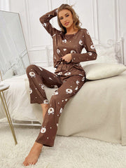 Cartoon Graphic Tee & Pants PJ Set / Pajama Set