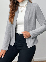 EMERY ROSE Women's Solid Color Casual Long Sleeve Jacket