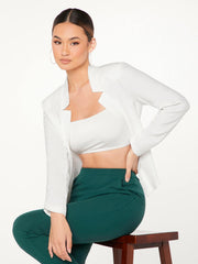 BIZwear Solid Notch Neck Blazer Workwear - WestLine Apparel
