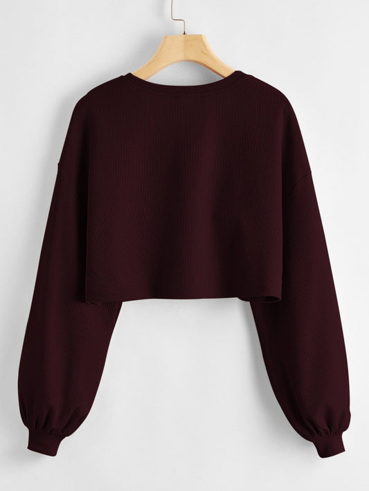 EZwear Drop Shoulder Crop Top - WestLine Apparel