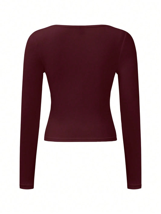 Essnce Scoop Neck Slim Fit Crop Tee - WestLine Apparel