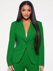 SXY Ladies' Single Breasted Blazer With Rounded Collar - WestLine Apparel