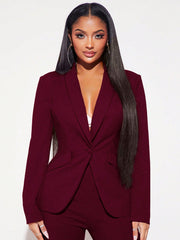 SXY Ladies' Single Breasted Blazer With Rounded Collar - WestLine Apparel
