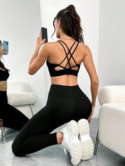 Sport Studio Zip Up Thumbholes Sports Bra & Sports Jacket & Jacket & Leggings Workout Set Outfit Set - WestLine Apparel