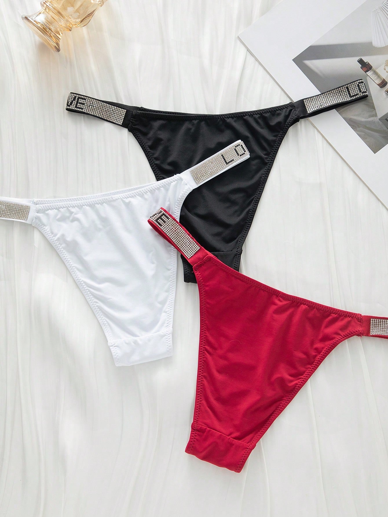 Underwear&Sleepwear Basics 3pack Letter Graphic Tape Panty - WestLine Apparel