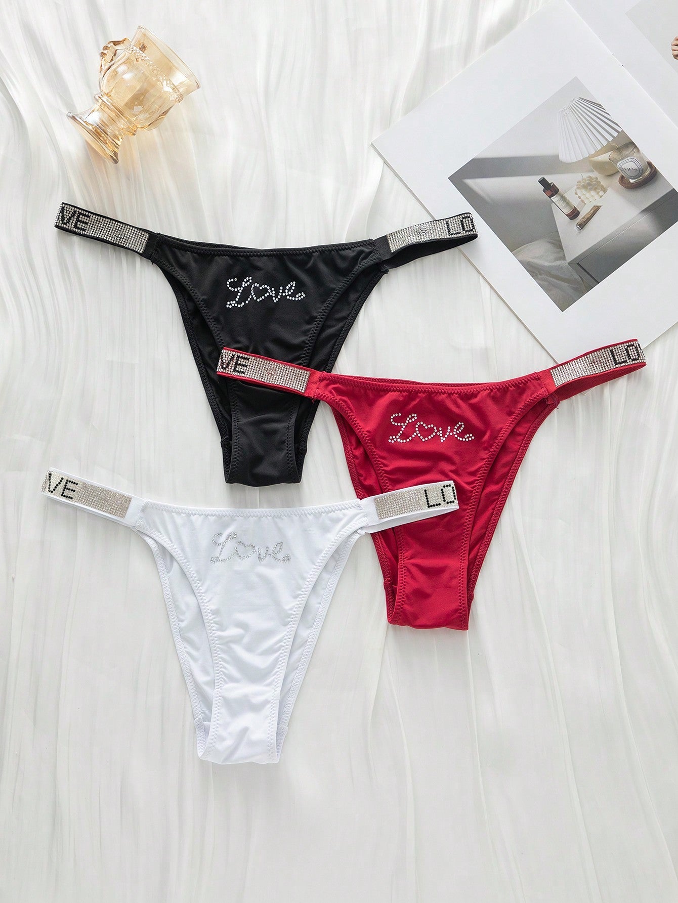 Underwear&Sleepwear Basics 3pack Letter Graphic Tape Panty - WestLine Apparel