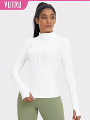 VUTRU 1pc Women Hot Pink Fitted Sports Jacket With Thumbholes, For Running & Yoga - WestLine Apparel